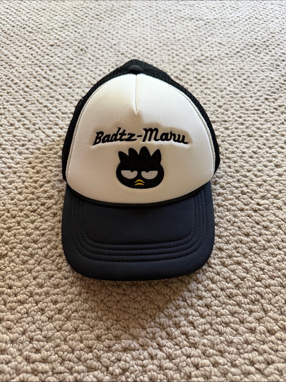 Sanrio Badtz-Maru Black & White Trucker Hat